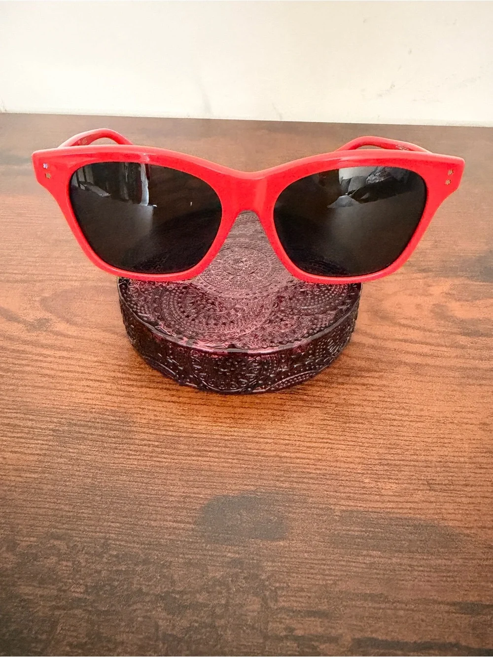 Kenzo Limited Edition 219/252 Red Sunglasses Black Lenses Italy